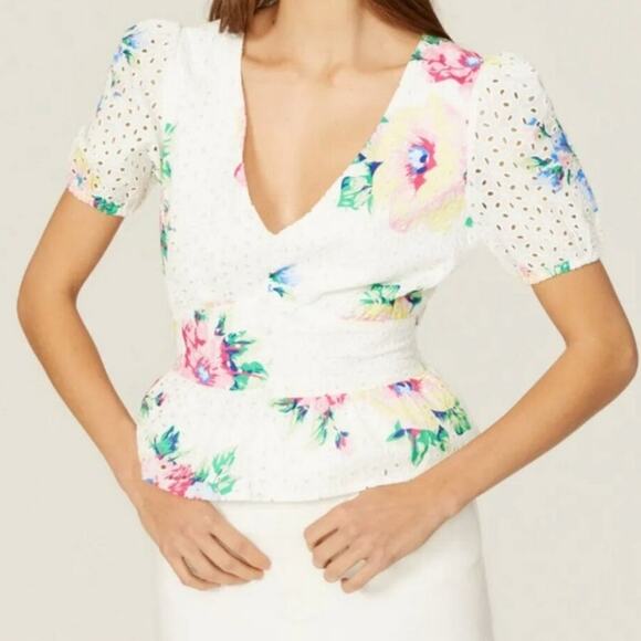 SLATE & WILLOW top Size Small Floral Spring - Picture 2 of 4